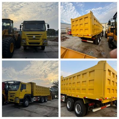 Used dump truck Howo 375hp 6x4wheel dump truck
