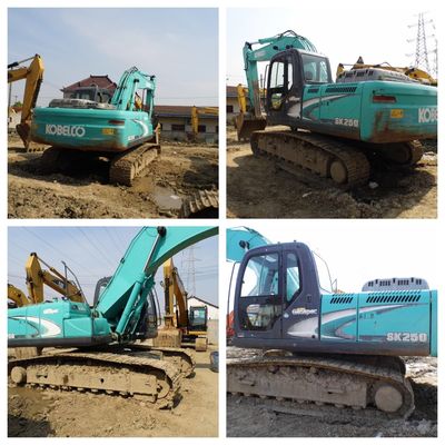 Used KOBELCO SK250 Excavator For Sale 25-Ton Class Low Hours Well-Maintained Long Reach Cab AC Ready To Work