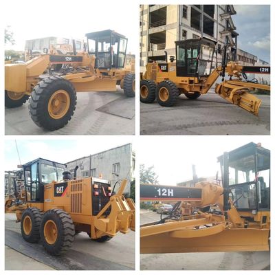 Original Engine 12H Used CAT Motor Grader For Road Construction Mining