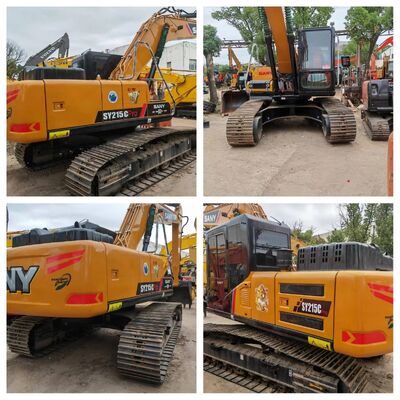 Used SANY SY215C 21.5 Ton Medium Excavator 118 kW Diesel Engine 0.90 m³ Bucket Crawler Excavator Second Hand